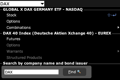 DAX Interactive Brokers