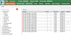 How do nadex spreads work