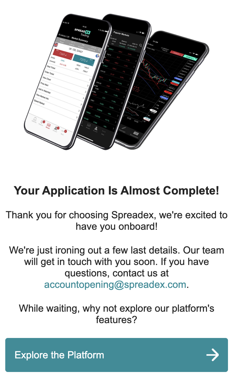 Spreadex account verification