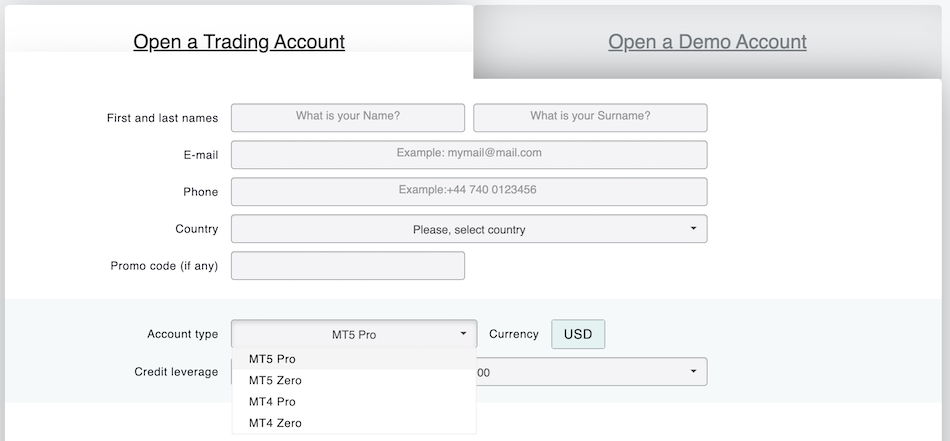 Opening a live account at NordFX