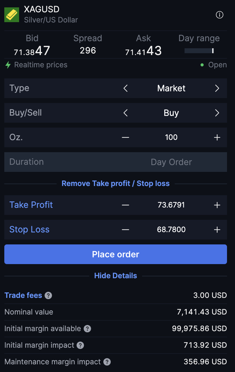 Trade execution at Saxo
