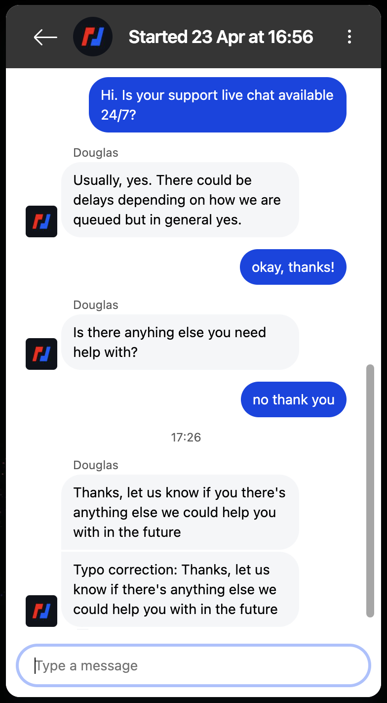 BitMEX live chat