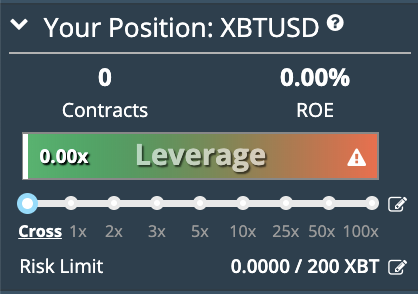 Bitmex leverage slider