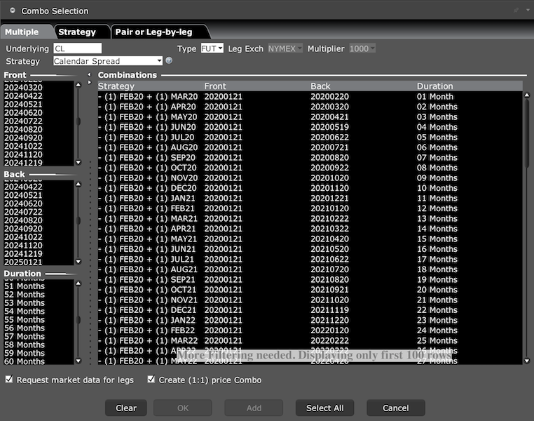 crude oil spread trading