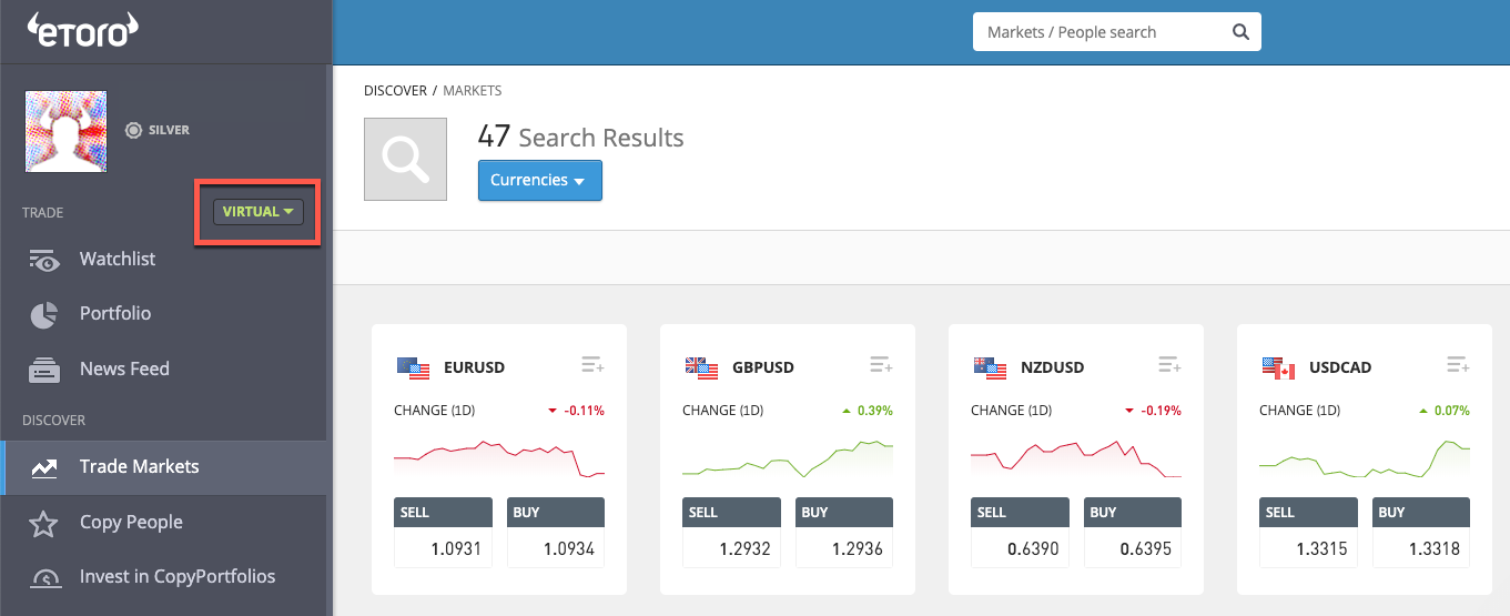 eToro Forex Demo Account