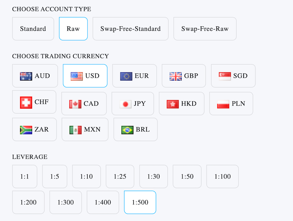 FP Markets account settings