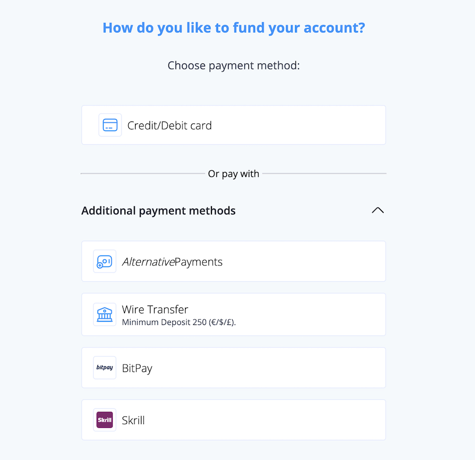 Fortrade funding