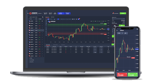 Moneta Markets WebTrader platform