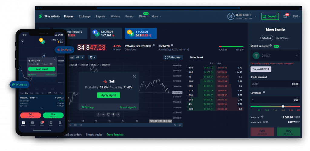 StormGain vs Binance