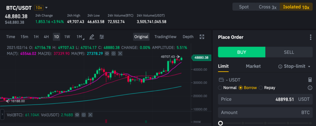 Brokers like Coinbase - Binance