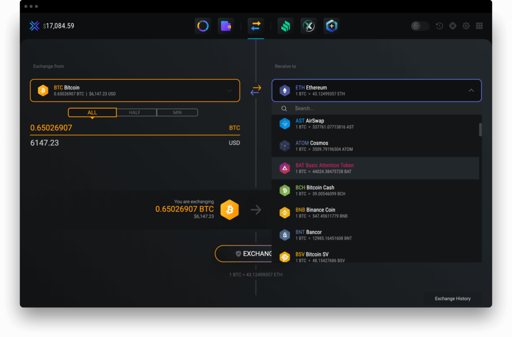 Exodus crypto wallet