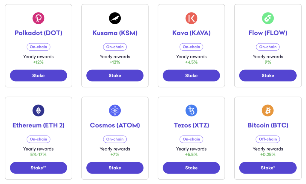 Kraken crypto staking