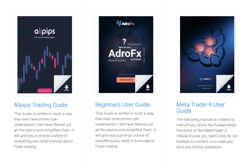 AdroFX user guides