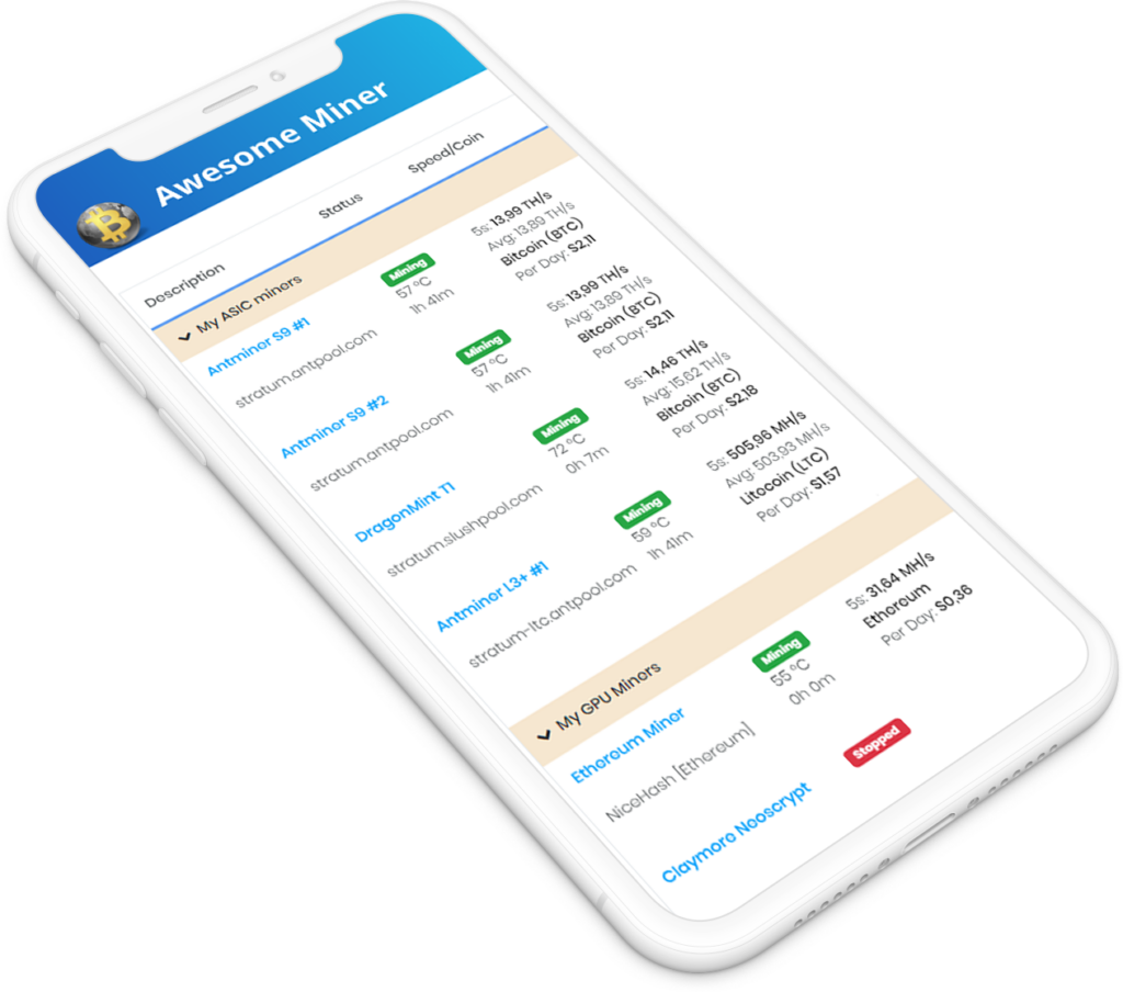 Awesome Miner Antminer Crypto Software