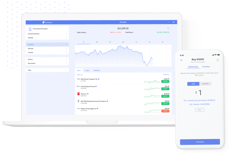 Passfolio crypto and stock trading platform