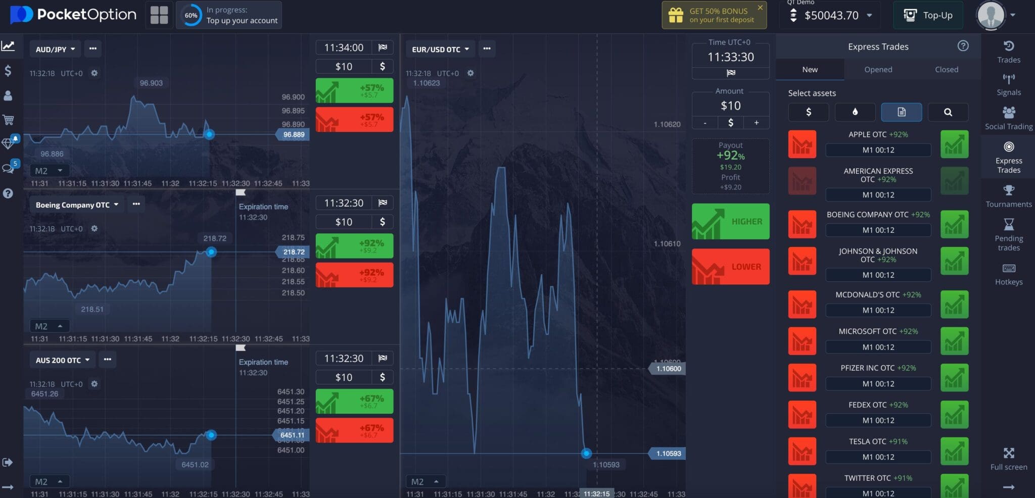 Pocket Option trading platform