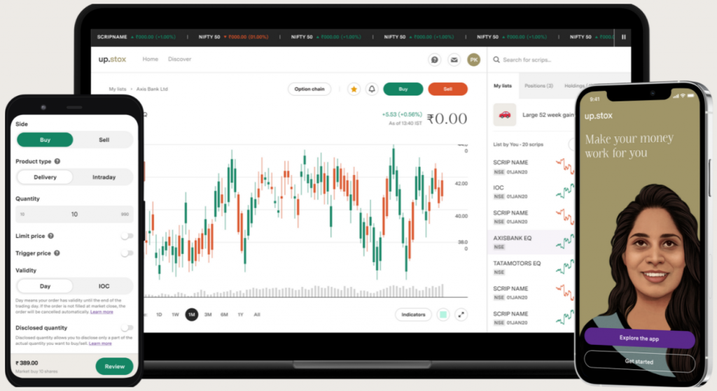 Upstox Desktop and Mobile trading