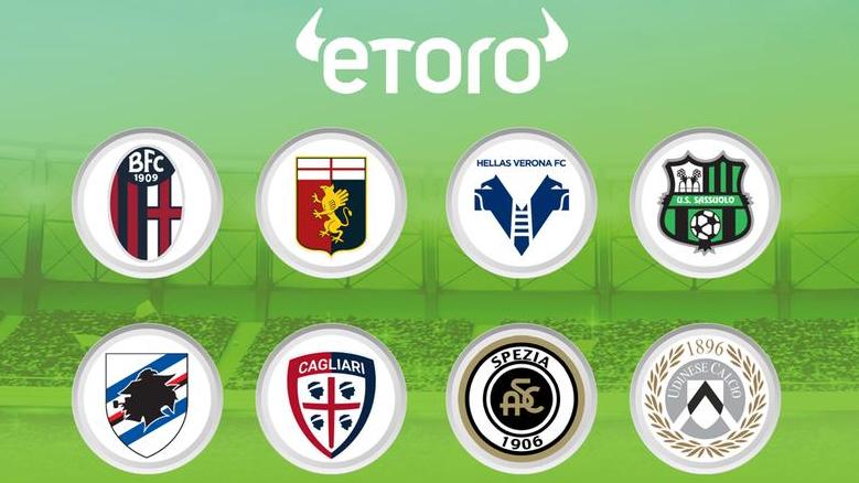 eToro announces new partnerships with 8 Italian football clubs