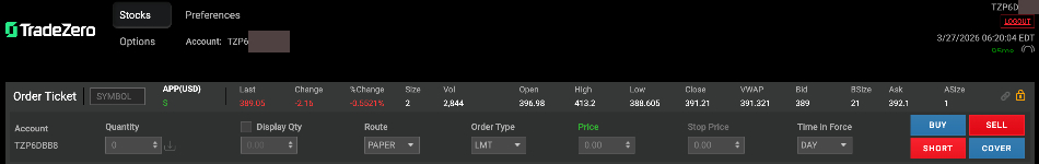 ZeroFree stock and options platform from TradeZero