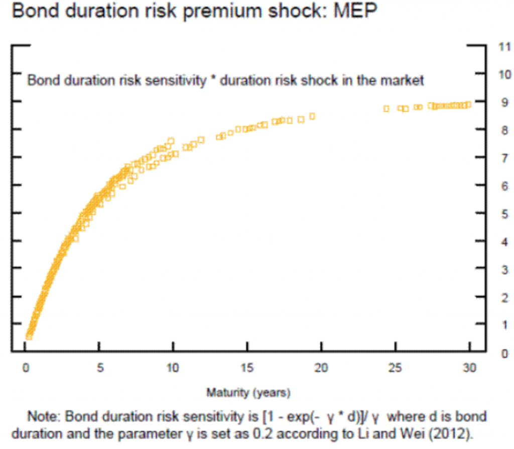 bond duration risk premium shock / risk sensitivity