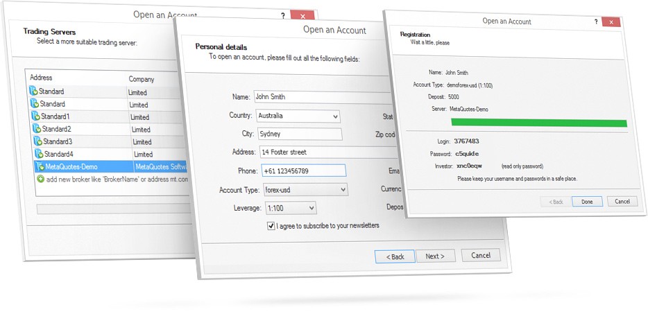 Demo forex trading with MetaTrader 4