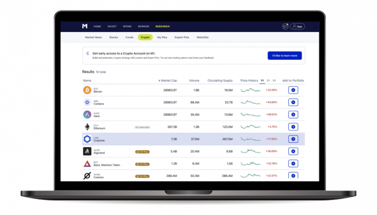 Cryptocurrency Investing Is Coming To M1 Finance