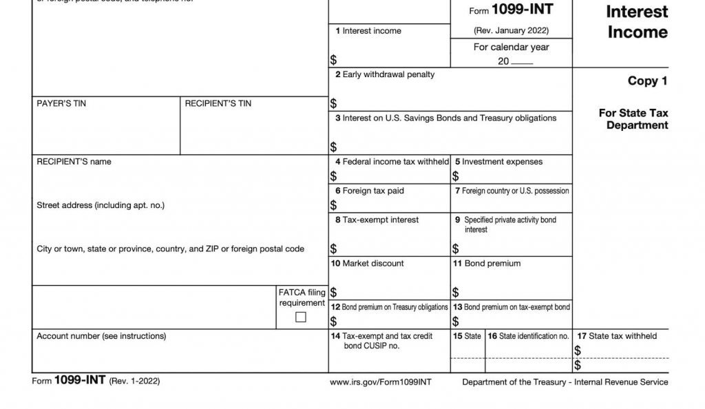 Information in Form 1099-INT