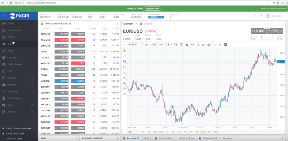 trading station web 2.0 interface