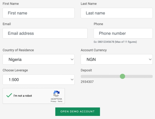 How to open a 7Bforex demo account