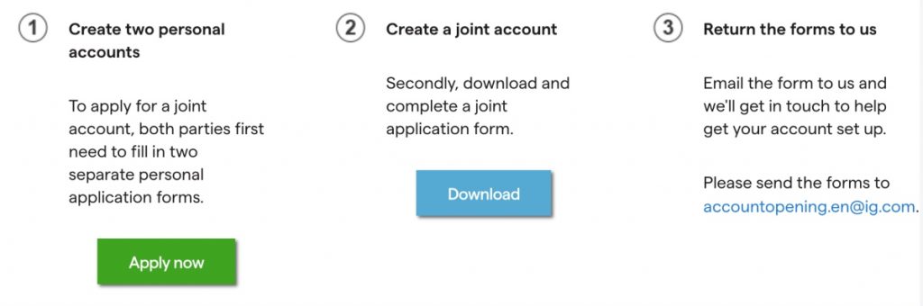 IG Joint Brokerage Account Application Process