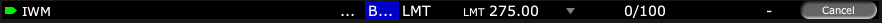 IWM limit order