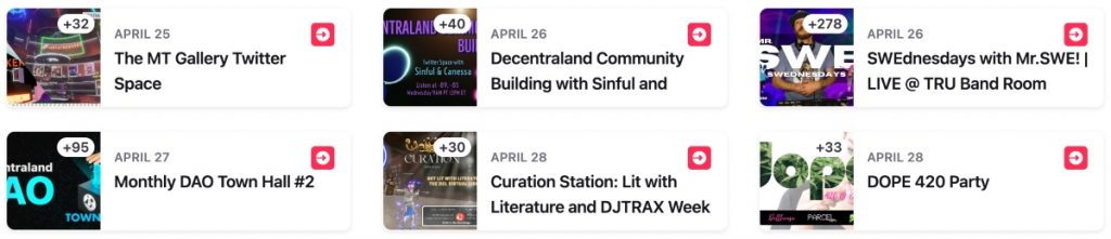 Events on Decentraland Marketplace