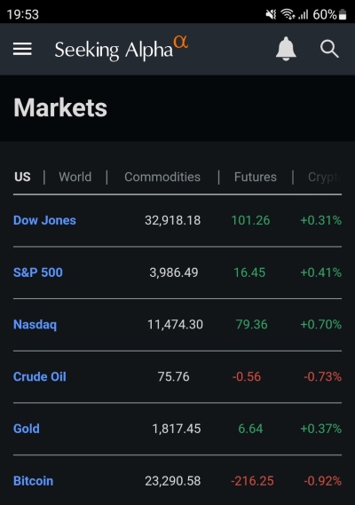 Seeking Alpha Markets App