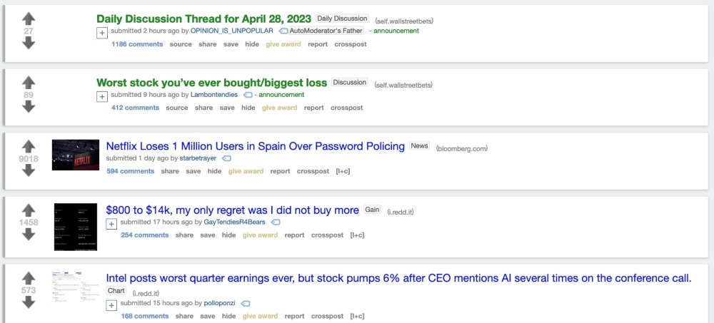 WSB Reddit channel