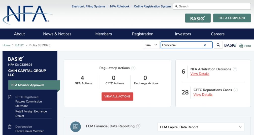 Checking forex day trading brokers are regulated on US NFA register