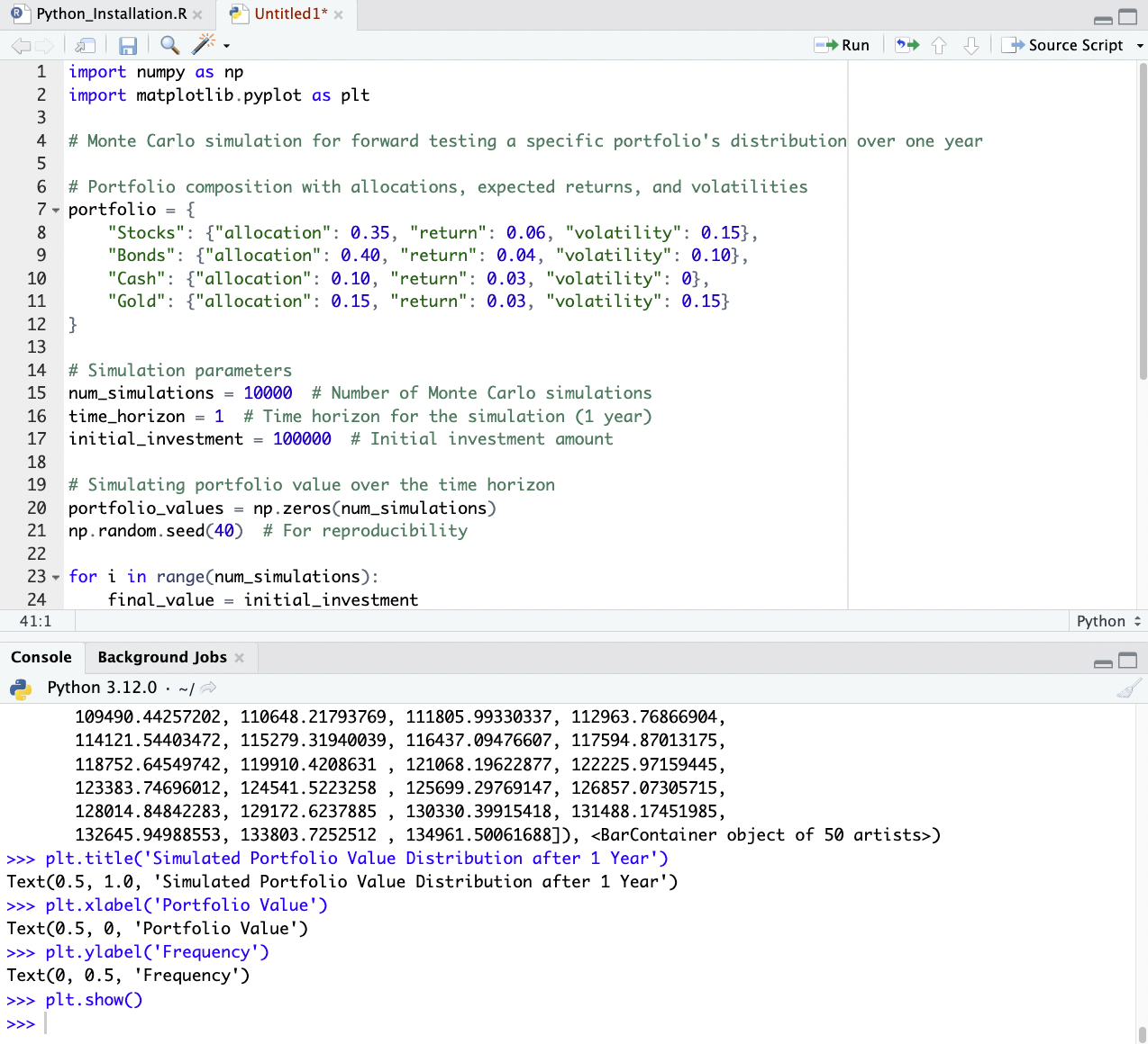 Monte Carlo Simulation in Python