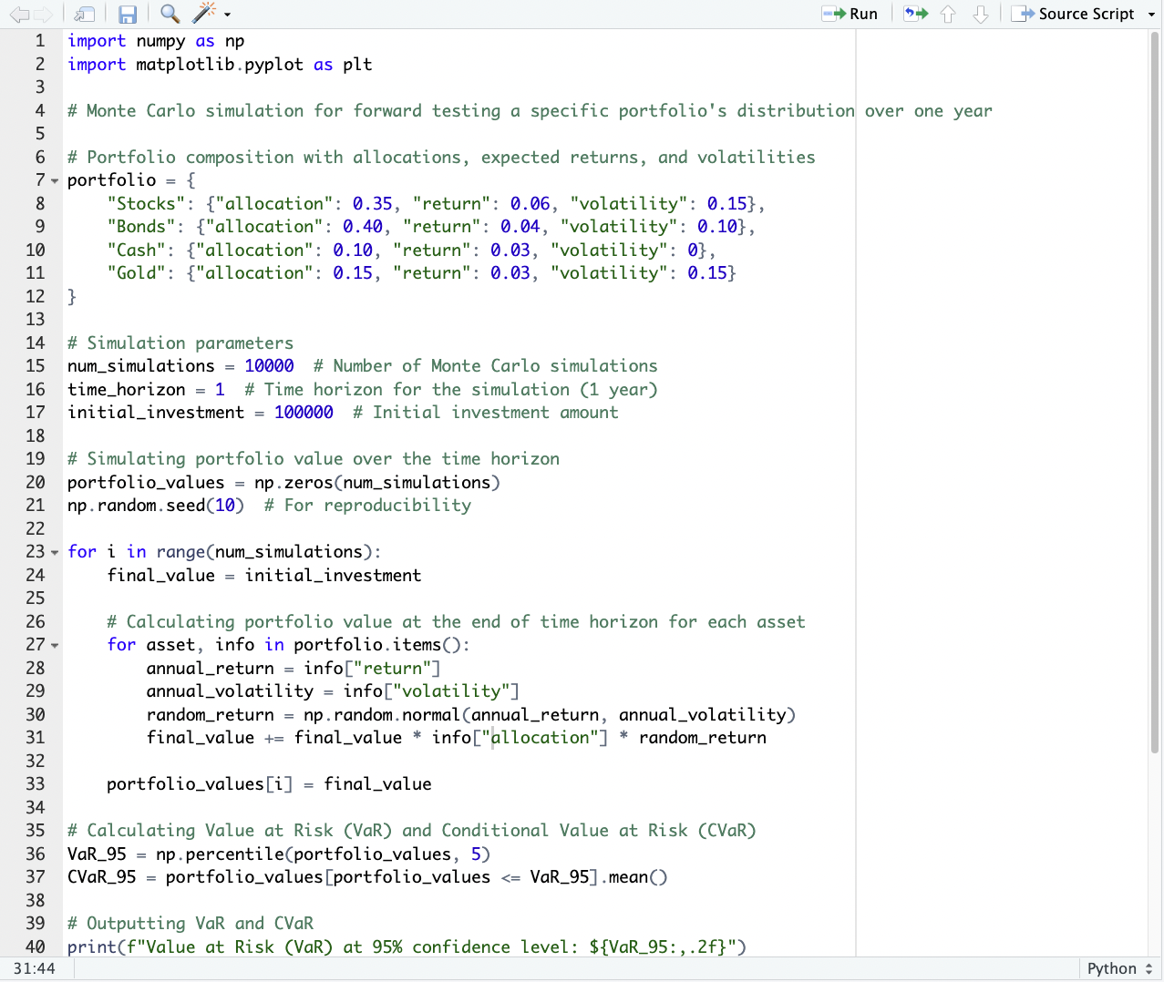 Python Code vs. C++ Code