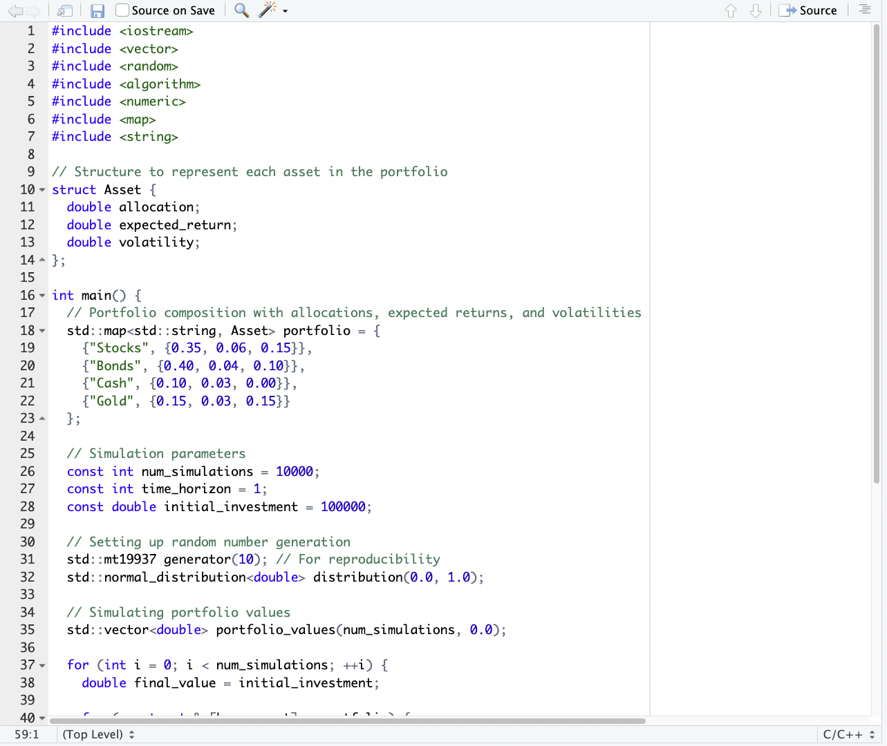 Python Code vs. C++ Code