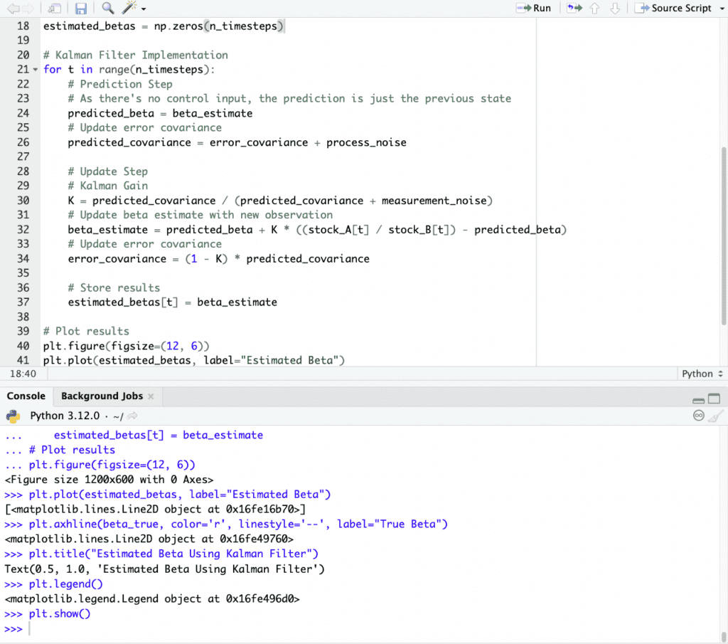 Kalman Filter implementation in Python