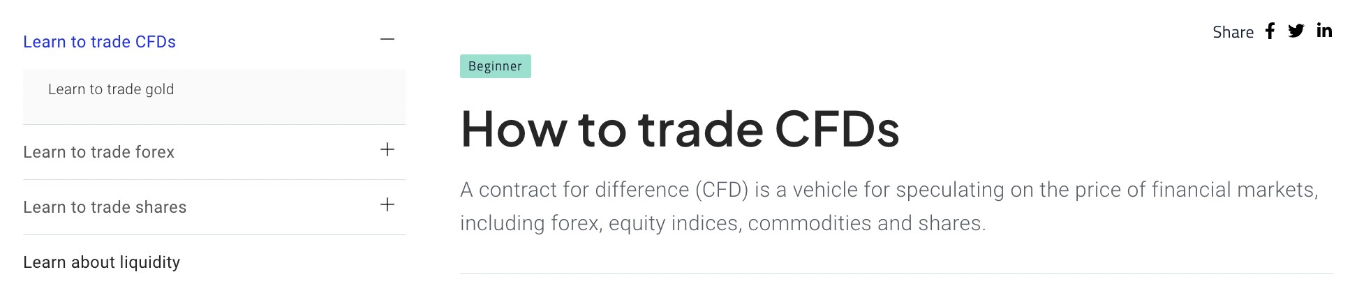 Pepperstone guide on how to trade CFDs
