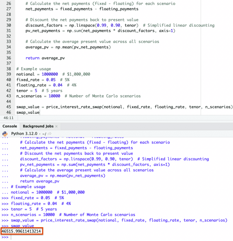 Swap Pricing Models