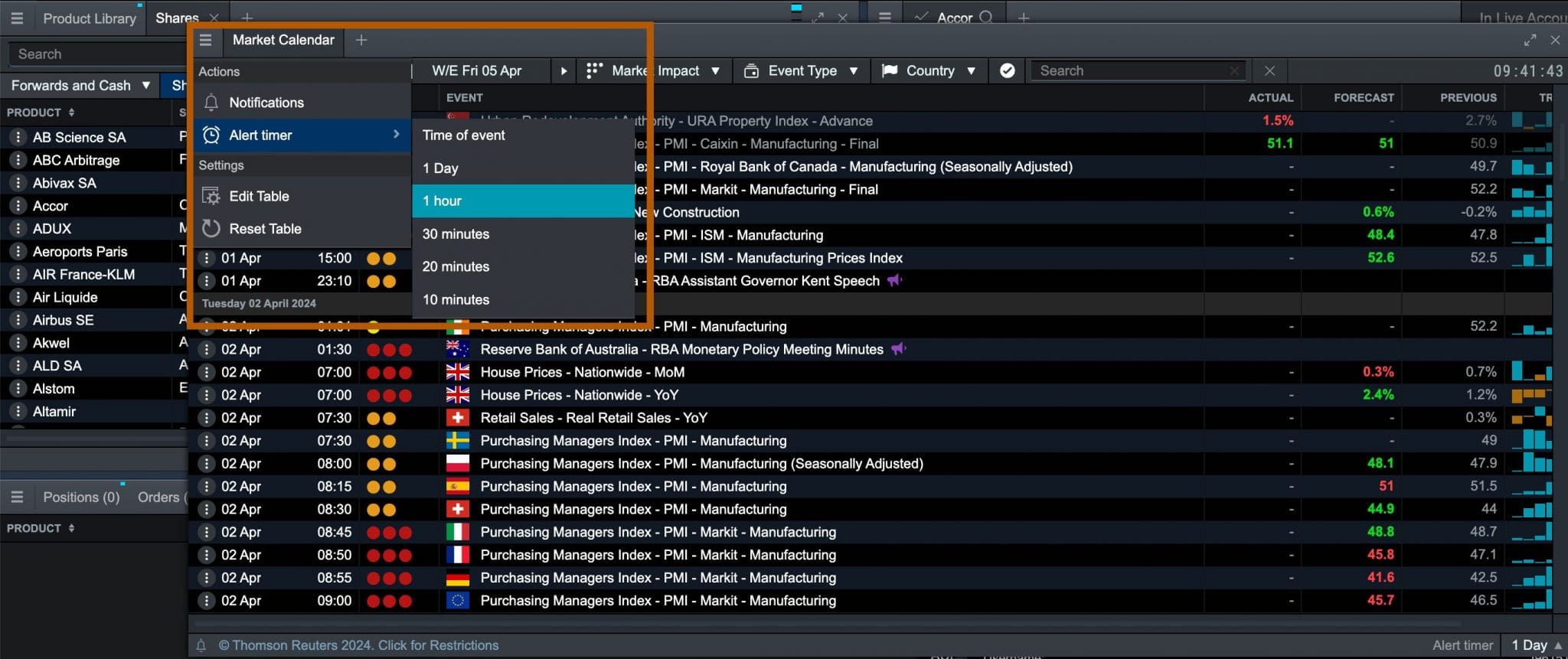 Setting up a news trading alert on CMC Markets platform