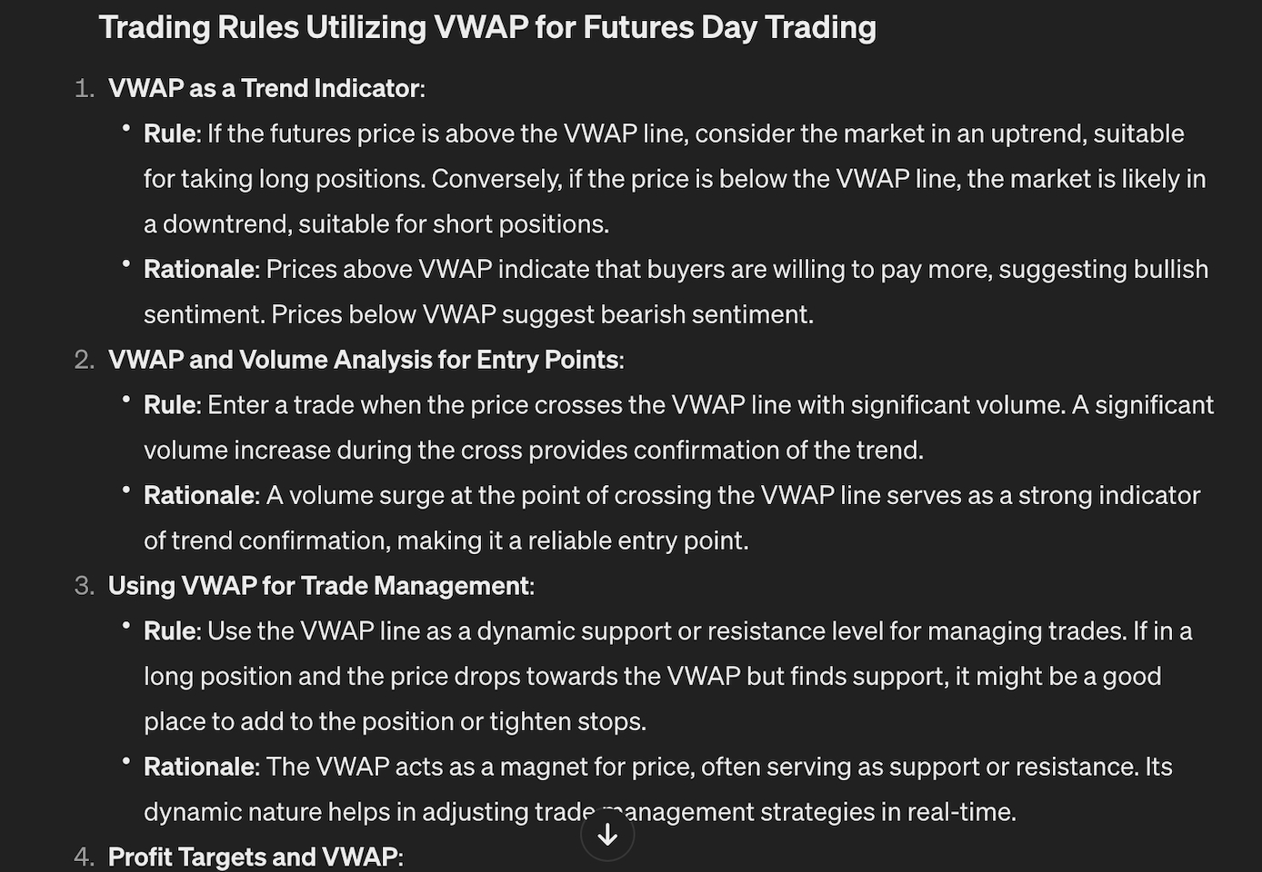 Using ChatGPT to develop a futures day trading strategy