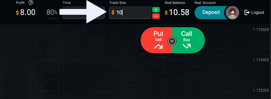 Setting position sizing on CloseOption platform to manage risk binary trading