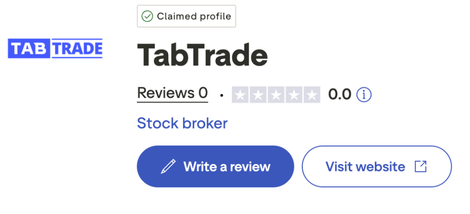 TabTrade TrustPilot profile