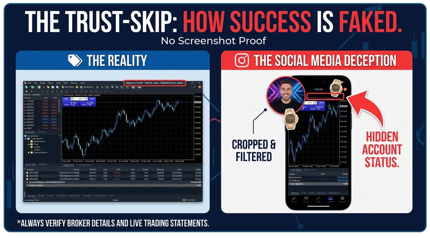 How screenshots are faked by trading scammers
