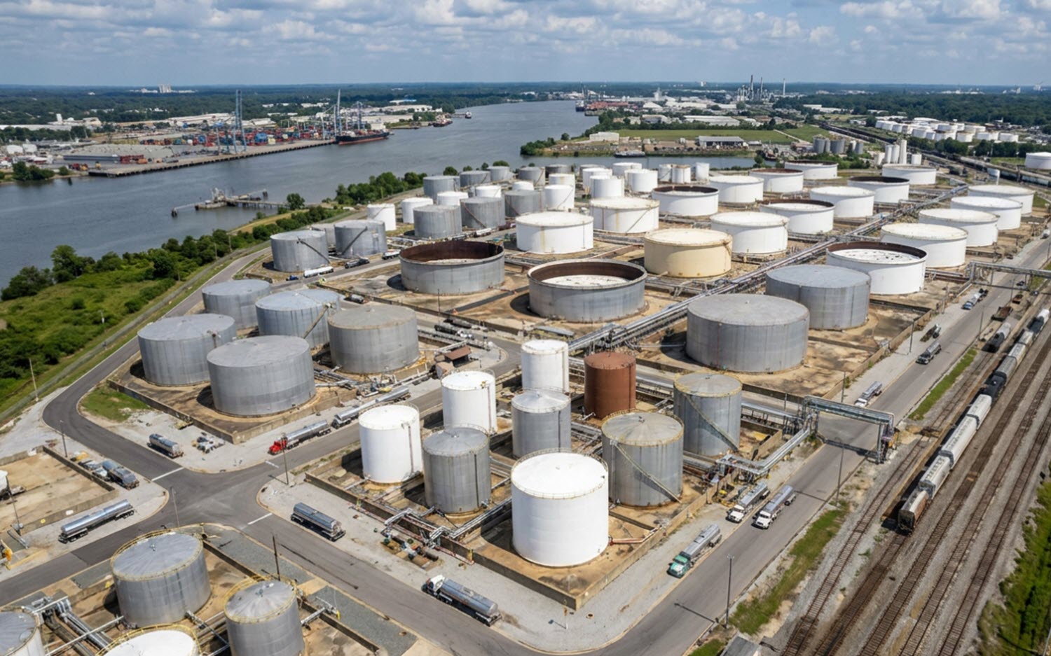 Oil depots set the physical limit for how much oil that can be stored.